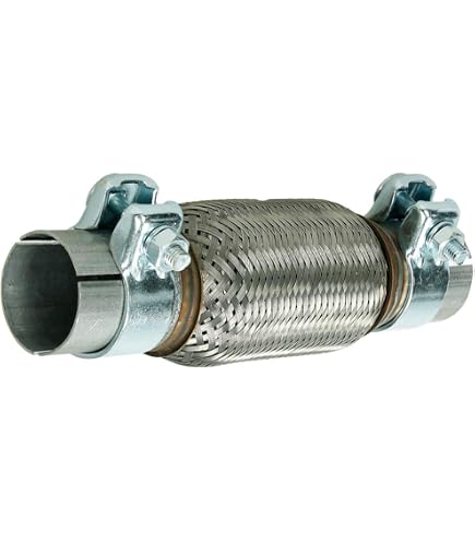 Tuyau D'Échappement Flexible Tressé Inox 50 X 250 Mm – Anti-Vibrations, Sans Soudure, Résistant