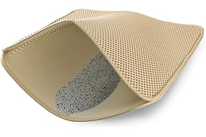 WePet Katzenklo Matte, Kitty Streu Fangmatte, Wabenmuster, doppellagige Matte, kein Phthalat, Urin wasserdicht, leicht zu reinigen, Streukontrolle, Auffangbehälter, Teppich