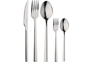 BERGNER SOFIA - Juego de Cubiertos de 60 Piezas - Cubertería Completa para 12 Personas - Fabricado en Resistente Acero Inoxidable - Fácil de Lavar y Almacenar