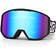 EXP VISION Ski Goggles, Anti fog Snow Snowboard Goggle OTG Dual lens with 100% UV400 Protection for Men Women
