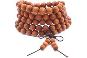 THAJALING 8mm 108 cuentas de oración pulsera mala sándalo budista tibetana Buda meditación collar