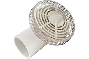 DI VAPOR Round Chrome Whirlpool Bath Spa Suction Elbow and Outlet Vortex Cover Circular