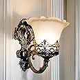 DarkVision Traditional Wall Light Fixture Decorative Sconce with Glass Shade, Classic Lighting Fixture Perfect for Bedroom, Living Room, Hallway, Corridors,Entryways (with Bulb)