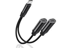 LQIESDD USB C Kopfhörer Adapter und Laden, Doppel Type C Klinke Aux Audio Adapter 60W Schnellladung TPE Kabel Konverter Kompatibel mit Samsung Galaxy S22/S21/S20/Note 20/Huawei Mate 20/Pixel 6/5/4/3/OnePlus