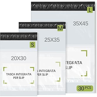 Buste Per Spedizioni Vinted - Set 80 Pezzi Imbottite, 4 Dimensioni, Con Tasca Documenti