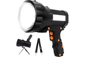 CYBBO Torcia LED Ricaricabile Torcia LED Alta Potenza 15000Lumen 10000mAH Torcia Lanterna Super Luminoso IPX4 Impermeabile Luce 6Modalità Lampada di Emergenza per Campeggio Camminata Ciclismo Pesca Caccia