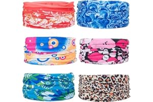 Banaone 6PCS Pañuelos Cabeza, Multifunción Bufanda para el Ciclismo Bici Motolista Deporte Aire Libre para Hacer Yoga, Senderismo, Montar a Caballo, Montar en Moto, etc, Colod Tone