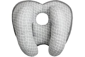 KAKIBLIN Almohada de cuello de plátano para bebé, almohada de viaje para cochecito, nube blanca