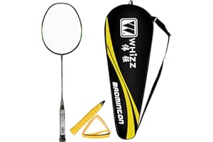 BAIHUALIN Whizz Y56 Smart Cover - 85G 24LBS Carbon Graphite Badminton Racket with Grip Tape & Racquet Bag
