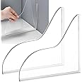 KBCYRT 2Pack Shower Splash Guard, Sink Splash Guard, Splash Guards, Bath Splash Guard, for Bathtub Splash Guard Removable, Bathtub Water Splash Guards Corner Guards to Keep Water in Shower Bath