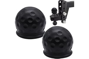 ZHIYUQL® 2 Stück Abdeckkappe Anhängerkupplung Schutzkappe Universal Kappe Gummi Anhängerkupplung Abdeckung Ø 50 mm für Anhänger PKW LKW RV, Schwarz