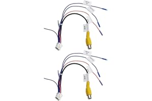 VGOL 2X Adaptador de Video RCA para Cámara de Visión Trasera de 10 Pines para Coche Conector RCA para Radio Estéreo Compatible con Android Radio