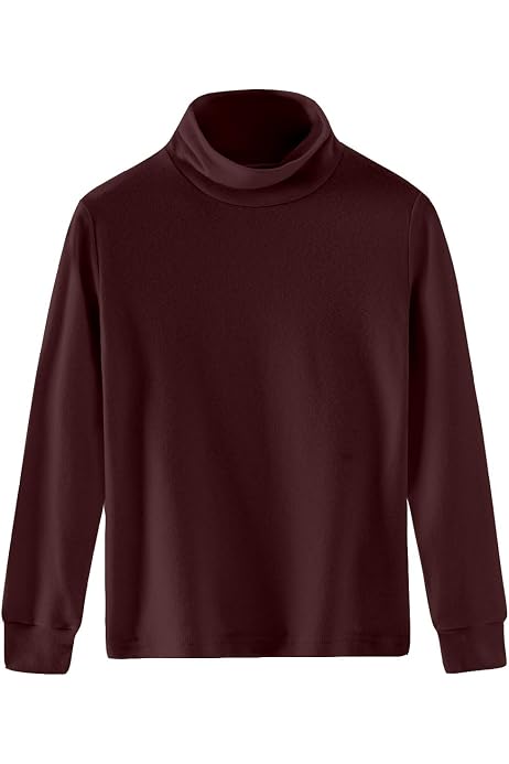 Sous-vêtement Thermique FEESHOW Enfant 88% Coton - Col Roulé Unisexe - Taille 3-16 Ans - Hiver Chaud