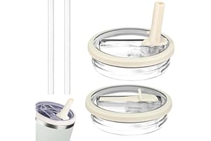 JIEBAO 2pcs Tapa para Stanley Anti Goteo, Tapa para Stanley Cup 40 oz con 2 Paja,Tapa de Repuesto a Prueba de Fugas y Polvo para Stanley Cup, Reutilizable Tapa Stanley Anti Goteo, Compatible con Stanley Cup