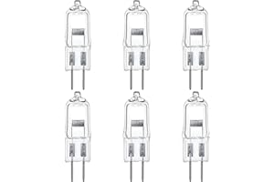 LedWekei Bombillas halógenas G6.35, bombilla de 24 V, 150 W, bombilla de cápsula transparente de 2 pines, bombillas de luz blanca cálida regulables de 2700 K (paquete de 6)