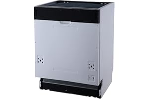 Respekta Lavastoviglie Integrata da 60 cm, Lavastoviglie da Incasso con Cestello Portaposate, 4 Programmi, Partenza ritardata, 12 Coperti, GSP60VV, Silenziosa 49 dB