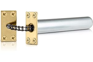 XFORT Chiudiporta A Scomparsa Satinato Per Porte Interne, Chiudiporta Interno Soft Close, Chiudiporta A Molla, Morbido, Automatico (Ottone)