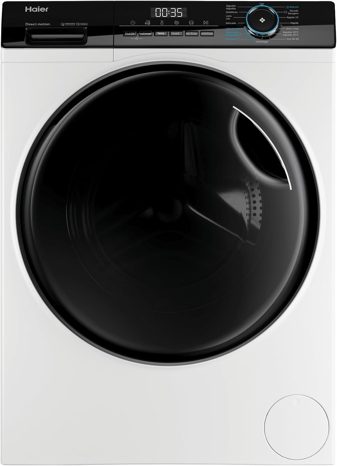 Haier I-Pro Series 3 HWD90-B14939-IB - Lavadora Secadora, Capacidad 9 kg + 6 kg, Motor Direct Motion, ABT, Refresh, Fin Diferido, Detector Kg, Libre Instalación, 60CM Ancho, 1400 RPM, Blanco
