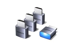 UGREEN 4 Pack HDMI Dummy Plug 4K@60Hz 2K@60Hz 1080P@120Hz, EDID Emulator, Virtual Monitor Emulator, HDMI Headless Adapter for Remote PC, Laptop