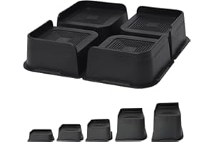‎MYMULIKE MYMULIKE Möbelerhöhung 4 Stück 5cm tischerhöhung, L-förmiges Design Bett Lifts Blöcke für Couch Schreibtisch Sofa Tisch Bücherregal,Stuhlerhöher, Sofaerhöher Möbel-Hebepads bis zu 4400Lbs(5-20cm)