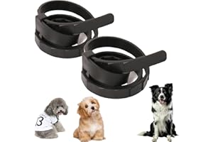 SHUNJIAN 2PCS Dog Col/lars,Adjustable Col/lar for Dogs,Dog Col/lars with Natural Essential Oils,Fle/a and Ti/ck Treatment for Do/gs,Do/g Fle/a And Ti/ck Treatment,Barking Coll/ar,Anti Bark Col/lar(BLACK DOG)