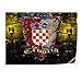 Produktbild Wappen Kroatien, Skin-Aufkleber Folie Sticker Laptop Vinyl Designfolie Decal mit Ledernachbildung Laminat und Farbig Design für Laptop 11.6"