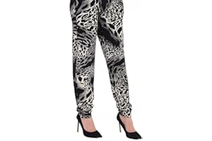WEARALL Ladies Plus Size Harem Trousers Womens Full Length Stretch Casual Pants