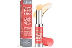 VELAMO ADVANCED Retinol Eye Stick with Bakuchiol: Under Eye Cream for Dark Circles and Puffiness - Visibly Reduces Fine Lines Wrinkles Under Eye Bags in 4-8 Weeks, 3g