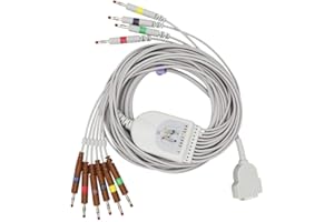 SINO-K MEDICAL Kompatibel ECG/EKG Kabel für GE Marquette 2029890-001 10 Führt IEC Banana 4.0 mm Europäische Standard connector