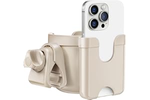 Portabicchieri per Passeggino,Guiseapue Portabicchieri Universale per Passeggino Portabicchieri Universale Regolabile portabottiglie Bici per passeggino bicicletta sedia a rotelle e moto (Beige)