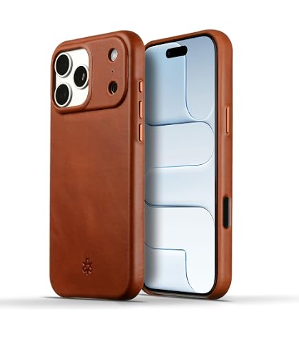 Custodia classica in pelle per iPhone 15 Pro Max