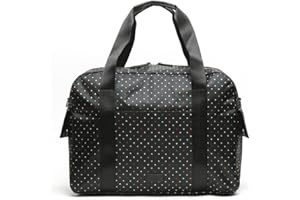 MISAKO Estri Bolsa Fin de Semana Estampado de estrellitas con Bandolera extraíble Mujer - Estri Negro 33 X 45 X 22 cm