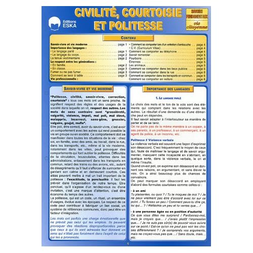 Civilité, courtoisie et politesse