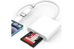APLIMLN SD Kartenleser für iPhone, Lightning & USB C Adapter SD Karte für Micro SD/SD, Typ C Kartenlesegerät für iPhone16 15 14 13 iPad Mac Galaxy Laptop