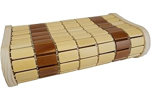 SudoreWell® Poggiatesta sauna Relax cuscino flessibile in legno di bambù, 2 colori