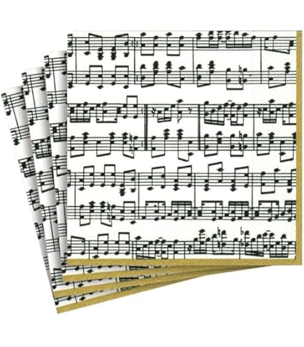 Servetten 33x33 cm - Music notes Servetten 33x33 cm - Music notes