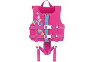 OLDPAPA Kids Swim Vest, Baby Swimming Jacket Printed Float Swim Vest Buoyancy Swimwear with Adjustable Safety Strap, Suitable for 2-9 Year