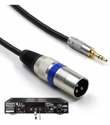 Tisino 3.5mm To XLR Cable – Balanced Audio Cable, Gold-Plated, 30cm For Phone/Laptop To Mixer