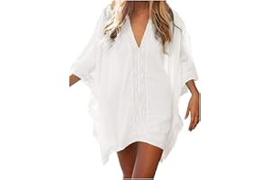 JFAN Robe De Plage Femme Ete Copricostumi Maillot De Bain Chemisier Pareo Femme Plage