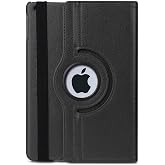MADNOVA Apple iPad İle Uyumlu Yatay ve Dikey Standlı 360 Derece D&ouml;ner Tablet Kılıfı (SİYAH, iPad 9. Nesil 10.2)