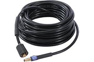 AIM Tools 15M/50FT Manguera de Lavado de Alta Presión Compatible con Nilfisk Hidrolimpiadora, Manguera de Repuesto para Máquina de Lavado a Chorro para Limpieza de Coche y Jardín 171330