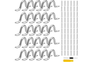 GZkushi 30 almohadillas de acero inoxidable para kayak, canoa de kayak, con 60 tornillos y destornillador (6 mm plateado)