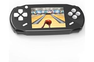 ZHISHAN 16 Bit Handheld Spielkonsole Tragbare Spiele Konsolen inkl.100 Klassische Vintage Video Spielen 3.0 "LCD HD Bildschirm Arcade Erholung System Geburtstagsgeschenk für Kinder (10X Schwarz)