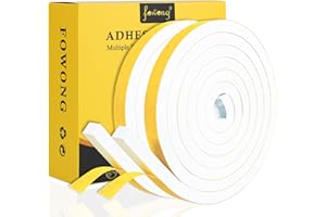 fowong Dichtungsband Selbstklebend für Türen Fenster-Abnehmbarer Klebstoff, 12mm(B) x10mm(D)/4m, Türdichtung Selbstklebend Fensterdichtung Gummidichtungsband Wetterfest, Kollisionsprävention, weiß