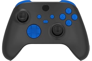 eXtremeRate Boutons de Remplacement pour Xbox Series X/S Manette, LB RB LT RT Triggers Bumpers D-Pad ABXY Start Back Sync Share Boutons pour Xbox Series S/X Manette Bleu