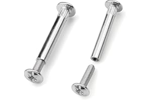 aupawdy 15 Pezzi Viti di rilegatura viti per mobili collegamento Connettore per armadio M5 Mobili viti manicotto per collegare tavola di legno, armadio, montaggio di mobili