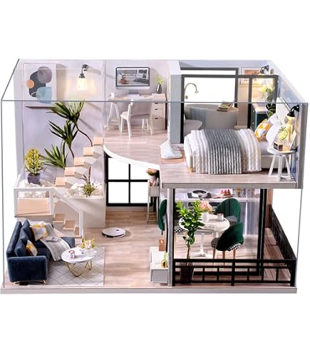 Kit DIY Maison Miniature Magasin De Nouilles Sakura - Maquette à Construire Avec Éclairage LED - Cadeau Créatif Adulte