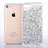 Handyhülle iPhone 7 plus Flüssigkeit Hülle iPhone 7 plus Liquid Case, SainCat Unique PC Hard Back Case + Soft TPU Bumper für iPhone 7 plus, Lusting Kreativ 3D Glitzer Flüssig Wasser Schwimmend Herz Bling Edel Shiny Glanz Sparkle Transparent Klar Kristall Protective Skin Hard Plastik Back Hüllen Schutzhülle Tasche Schutz Etui Schale Schutzhüllen für iPhone 7 plus mit Stylus-Glitzern 5# - 2
