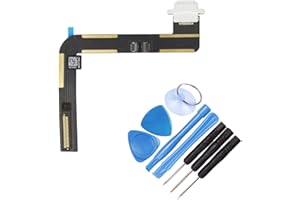 THE TECH DOCTOR Replacement USB Charging Port Flex for iPad Air - Complete with Tools - Professional Repair Kit (White)