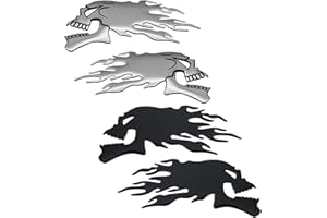 Jecdfs 4 Piezas Calcomanías 3D Calavera Llama para Tanque de Combustible de Motocicleta – Pegatinas Decorativas Impermeables y Antigraffiti para Personalizar y Proteger la Superficie de tu Moto
